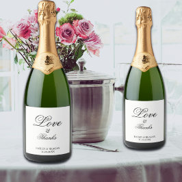 Minimale weiße und schwarze Hochzeit