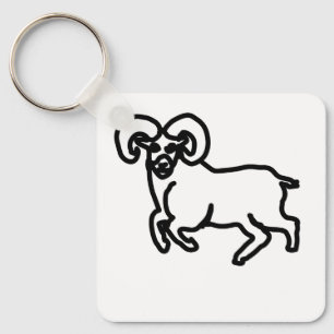 Minimale Widder-Tierkreis-Schlüsselanhänger – Scha Schlüsselanhänger