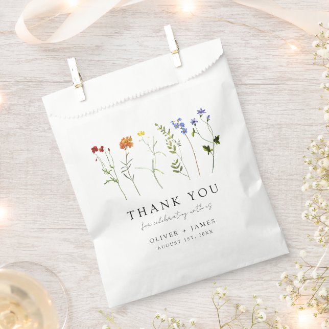 Minimale Wildblume LGBTQ Gay Pride Blumenzwiebeln Geschenktütchen (Ausgeschnitten)