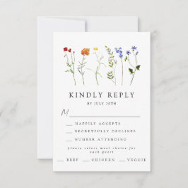 Minimale Wildblume LGBTQ Gay Pride Blumenzwiebeln RSVP Karte