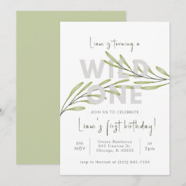 Minimale Wildblume zum Geburtstag Einladung