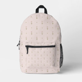 Minimale Wildblumenmuster mit Punkten Bedruckter Rucksack