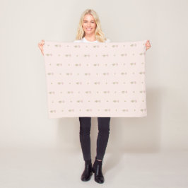 Minimale Wildblumenmuster mit Punkten Fleecedecke