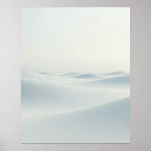 Minimale Winter-Schneelandschaft-Kunst drucken Poster