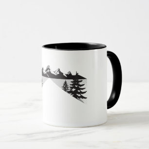 Minimale Winterlandschaftsgestaltung Tasse