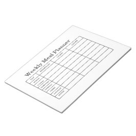 Minimale wöchentliche Mahlzeitenplaner-Notizblock Notizblock