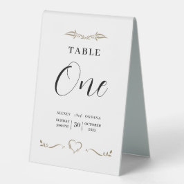 Minimale Zeichen für Hochzeitstabletten Tischaufsteller