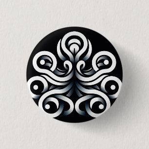 Minimale Zen Heilige Geometrische Mandala Abstrakt Button