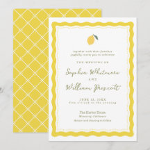 Minimale Zitronen-Hochzeitseinladung Amalfi-Küste