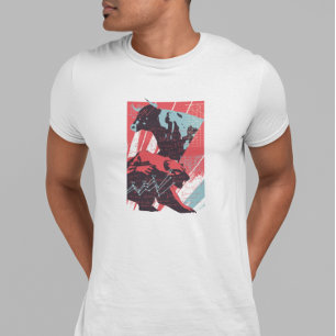 Minimaler Aktienmarkt Bull Bear Chart T-Shirt