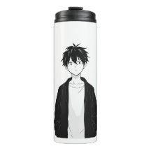 Minimaler Anime-Junge Thermal Tumbler