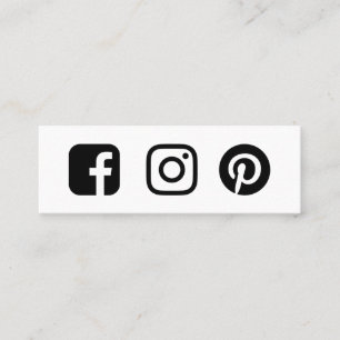 Minimaler benutzerdefinierter Facebook-Instagramm- Mini Visitenkarte