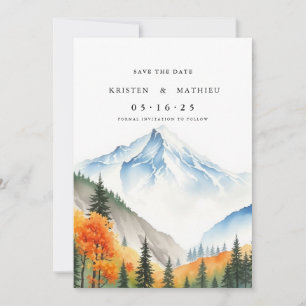 Minimaler Berg Save The Date