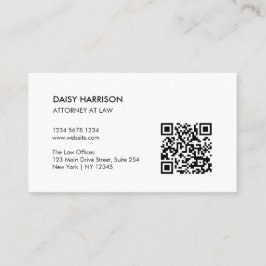 Minimaler Beruflicher QR-Code weiß Visitenkarte