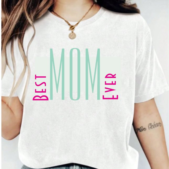 Minimaler Best Mama Typografy T - Shirt (Von Creator hochgeladen)