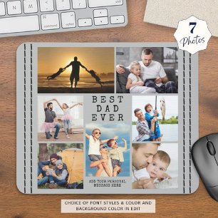 Minimaler BEST VATER EVER FotoCollage Personalisie Mousepad