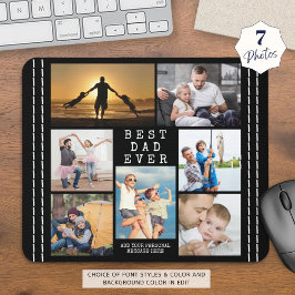 Minimaler BEST VATER EVER FotoCollage Personalisie Mousepad