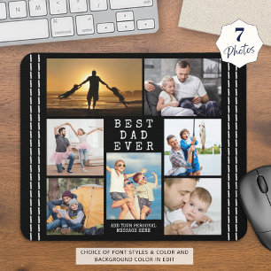 Minimaler BEST VATER EVER FotoCollage Personalisie Mousepad