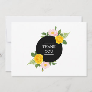 Minimaler Blumenkranz Schönheitssalon Weiß Dankeskarte