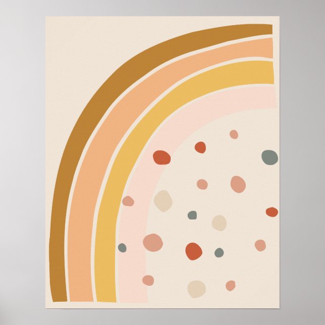 Minimaler Bohemian Style Regenbogen Poster (Vorne)
