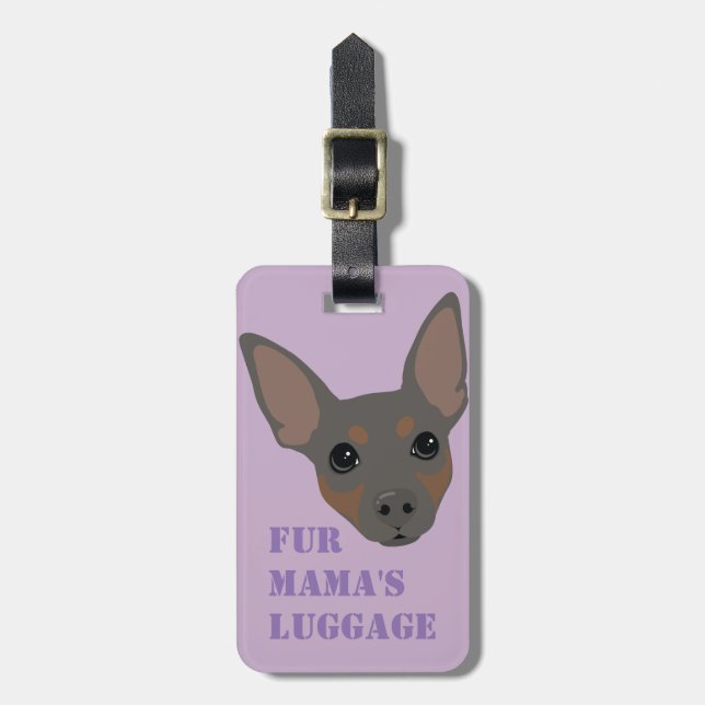 Minimaler Button-(blauer) Gepäck-Koffer machen Gepäckanhänger (Vorderseite vertikal)