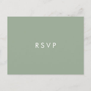 Minimaler Chic-Sage   RSVP-EHRENWAHL Einladungspostkarte