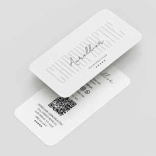 Minimaler Chiropraktor Therapeut Clean White Moder Visitenkarte