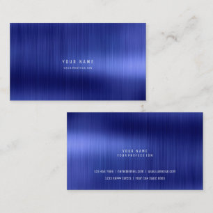 Minimaler Cobalt Sapphire Blue Metallic Steel VIP Visitenkarte
