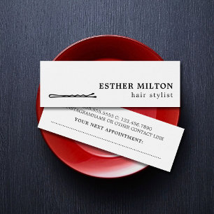 Minimaler Cooler Schwarz-weißer Friseur Button Sal