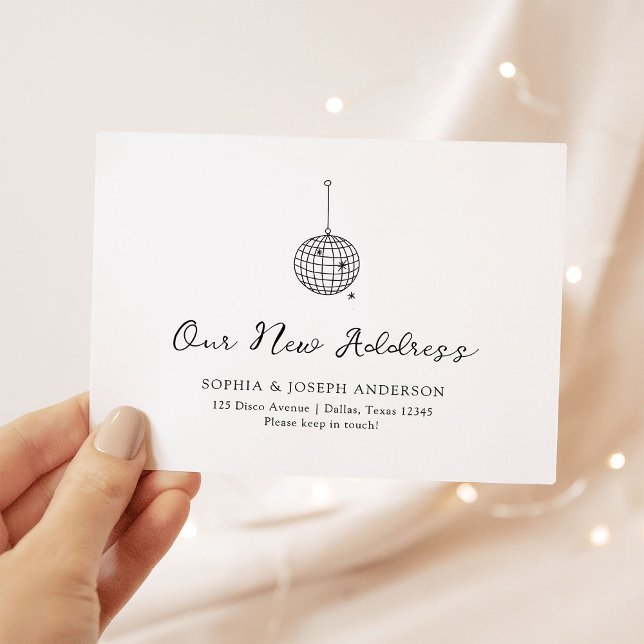 Minimaler Disco-Ball | Ankündigung Postkarte (Von Creator hochgeladen)