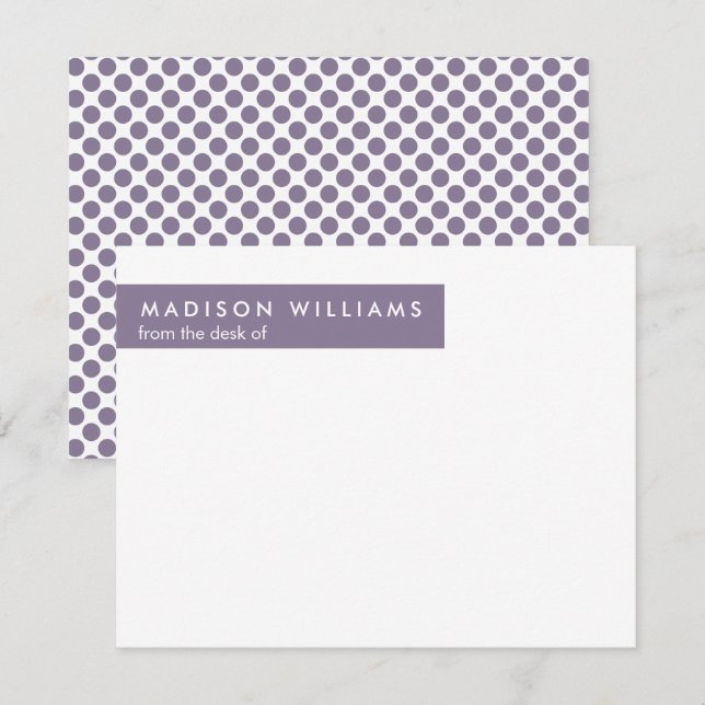 Minimaler Dot Stilvolle moderne moderne Note Card Mitteilungskarte (Vorne/Hinten)
