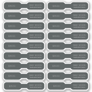 Minimaler einfacher Schwarz-Dunkel-Ring-Schmuckpre Aufkleber