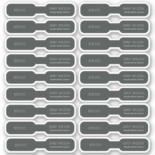 Minimaler einfacher Schwarz-Dunkel-Ring-Schmuckpre Aufkleber (Vorderseite)