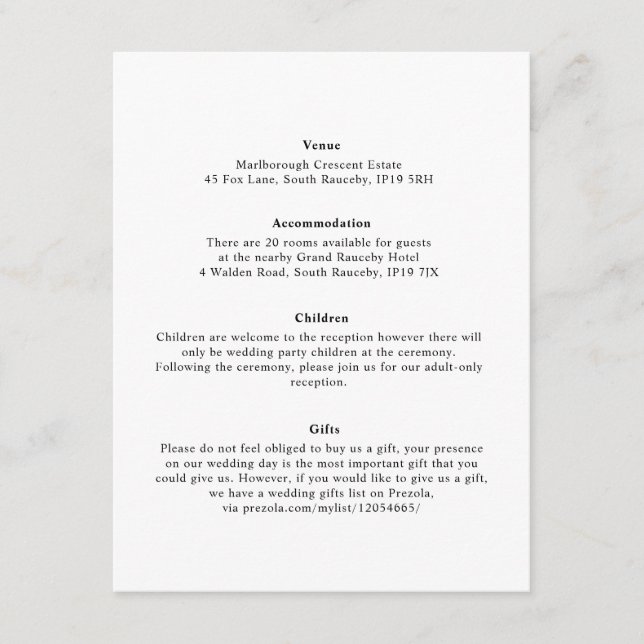 Minimaler Eleganter Botanischer Monogramm-Kranz Begleitkarte (Vorderseite)