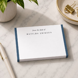 Minimaler Eleganter Schick Marineblaue Klebezettel Post-it Klebezettel