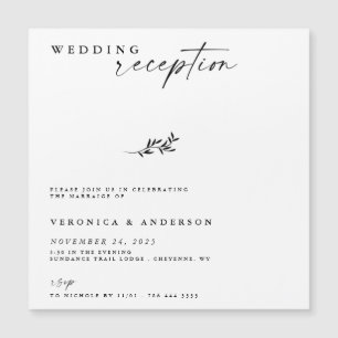 Minimaler Elopement Empfang Hochzeit Foto laden Magnetkarte