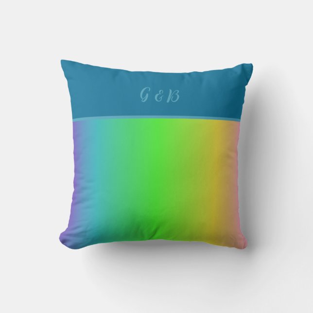 minimaler farbiger LGBTQ Gay Pride Monat Kissen (Vorderseite)