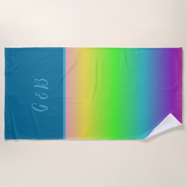 minimaler farbiger LGBTQ Gay Pride Monat Strandtuch (Vorderseite)