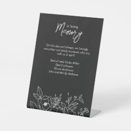 Minimaler floraler botanischer Schwarzer Noir in M Sockelschild