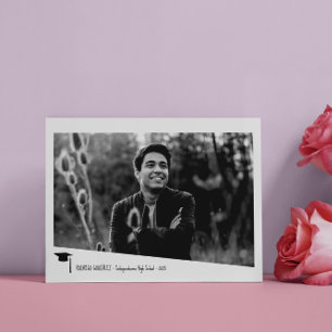 Minimaler Foto gestufter Winkelrahmen Einladung