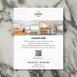 Minimaler Foto QR Code Business Flyer<br><div class="desc">Steigern Sie Ihr Geschäft mit unserem individuellen Flyer-Design! Unser Flyer zeigt Ihr Logo und zwei faszinierende Fotos, die Ihre Aufmerksamkeit auf Ihre Marke zeichne. Unten stehend werden die von Ihnen angebotenen Dienstleistungen sowie ein komfortabler QR-Code für den einfachen Zugang zu Ihrer Website oder zu den sozialen Medien hervorgehoben. Verpassen Sie...</div>