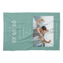 Minimaler Foto-Text Save the Date Aquamarin