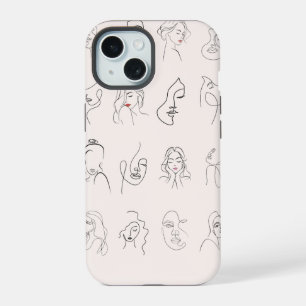 Minimaler Frauenanteil Art Phone Case iPhone 15 Hülle