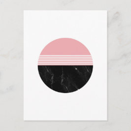 Minimaler geometrischer Marmorzirkel Postkarte