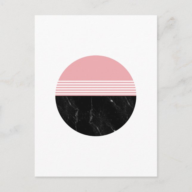 Minimaler geometrischer Marmorzirkel Postkarte (Vorderseite)