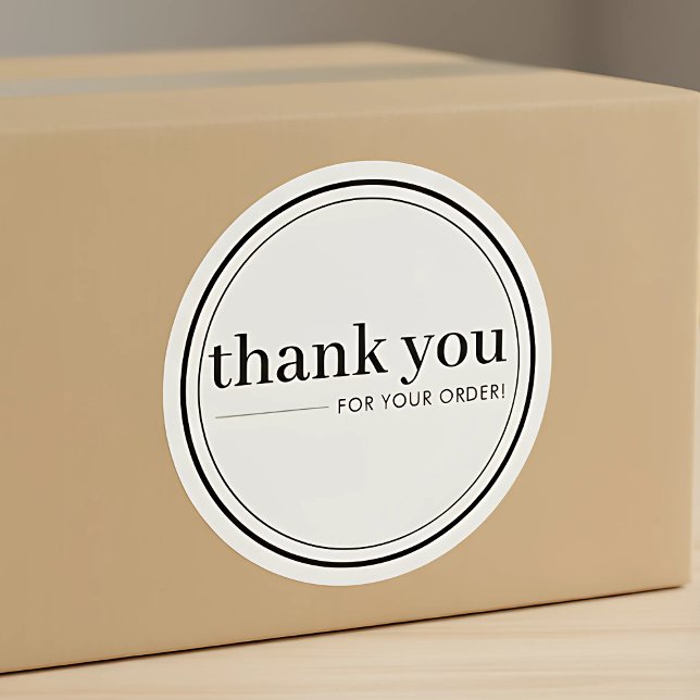 Minimaler Geschäftskunde Vielen Dank für Ihre Best Runder Aufkleber (thank you for your order sticker)