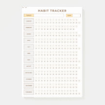Minimaler Gewohnheits-Tracker Beige Gitter-Design