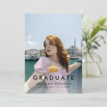 Minimaler Gold Grad Cap Foto Collage Abschluss