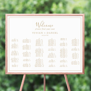 Minimaler goldener horizontaler alphabetischer Sit Poster