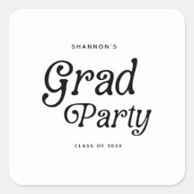 Minimaler Grad Party Retro Abschluss